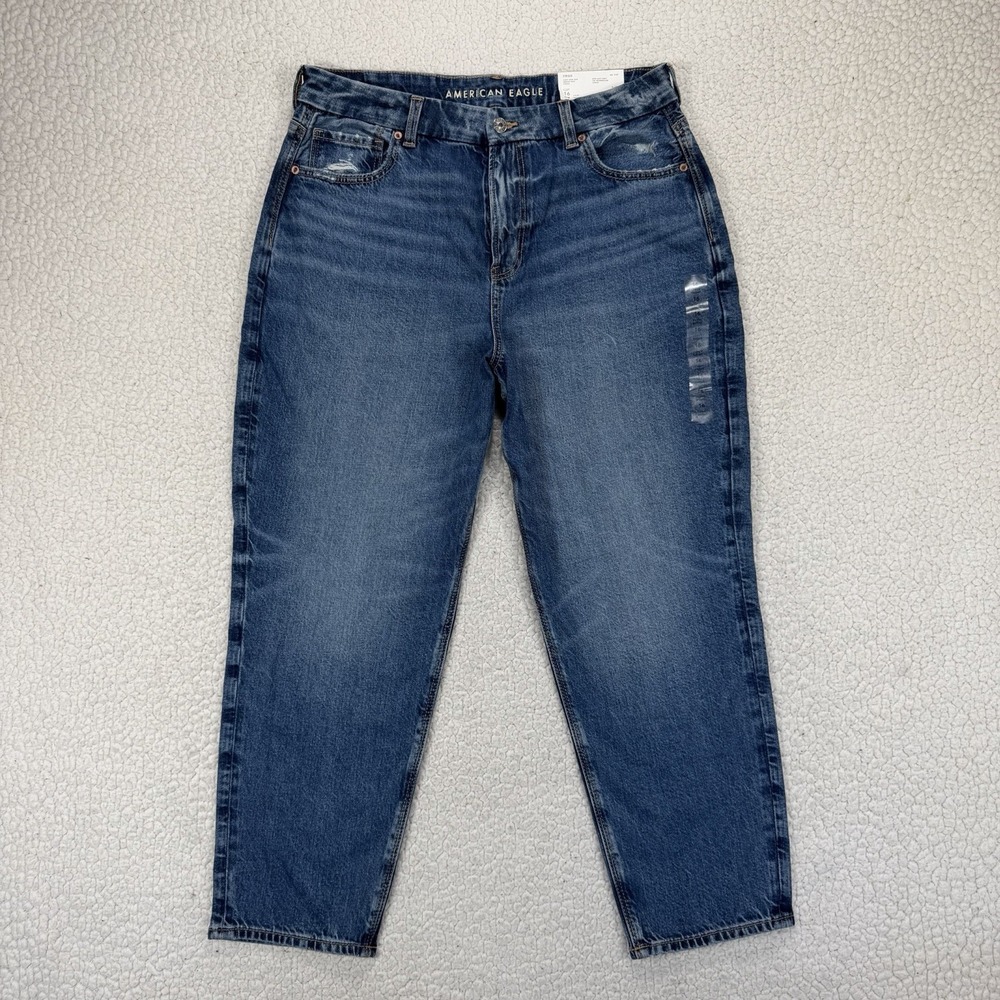 American Eagle Curvy Mom Jeans Women's 16 Short (33x26) Casual Minimalist